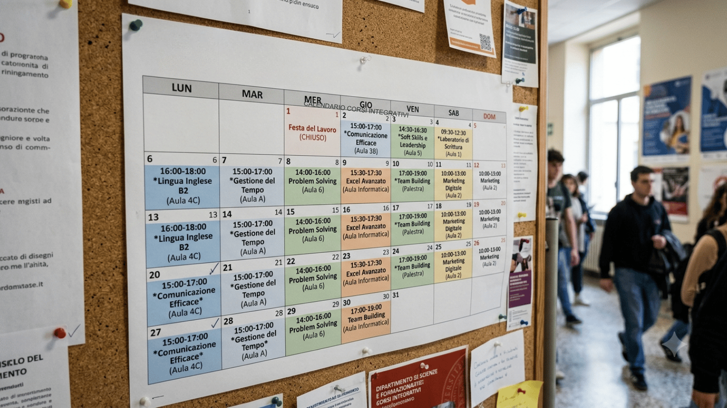 Calendari corsi di riallineamento ed esami integrativi